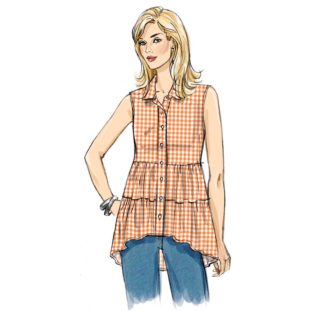 Butterick Pattern B6897 Misses Top 6897 Image 3 From Patternsandplains.com