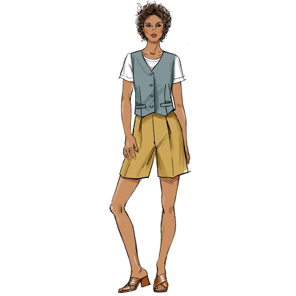 Butterick Pattern B6901 Misses Vest Pants and Shorts 6901 Image 3 From Patternsandplains.com