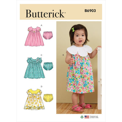 Butterick Pattern B6903 Infants Dress and Panties 6903 Image 1 From Patternsandplains.com