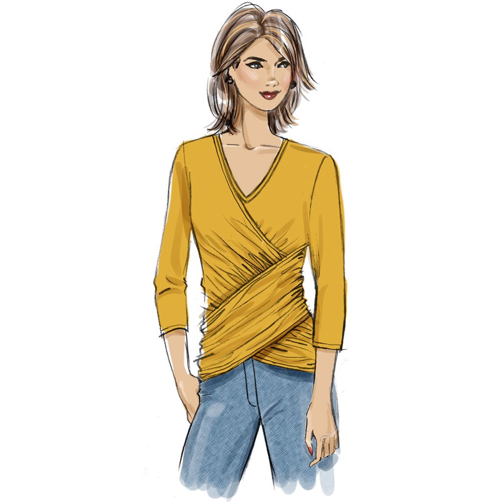 Butterick Pattern B6909 Misses Knit Top 6909 Image 3 From Patternsandplains.com