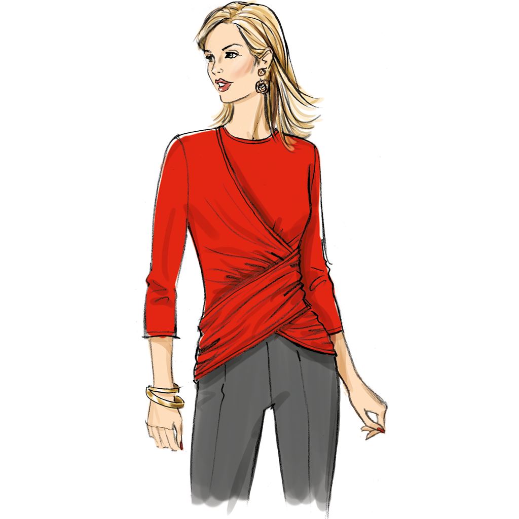 Butterick Pattern B6909 Misses Knit Top 6909 Image 4 From Patternsandplains.com