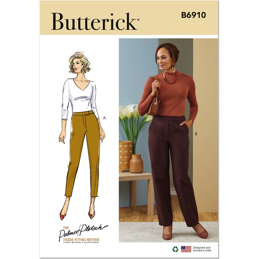 Butterick Pattern B6910 Misses' Contour Band Pants by Palmer / Pletsch ...