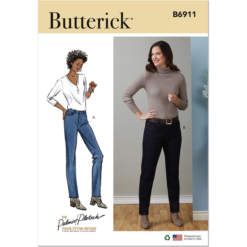 Butterick Pattern B6911 Misses Jeans by Palmer Pletsch 6911 Image 1 From Patternsandplains.com