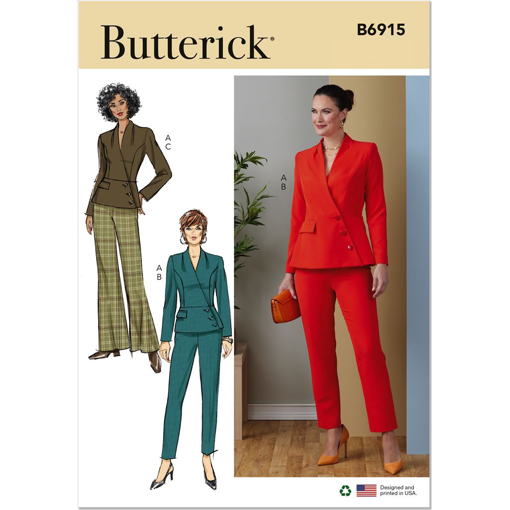 Butterick Pattern B6915 Misses Jacket and Pants 6915 Image 1 From Patternsandplains.com