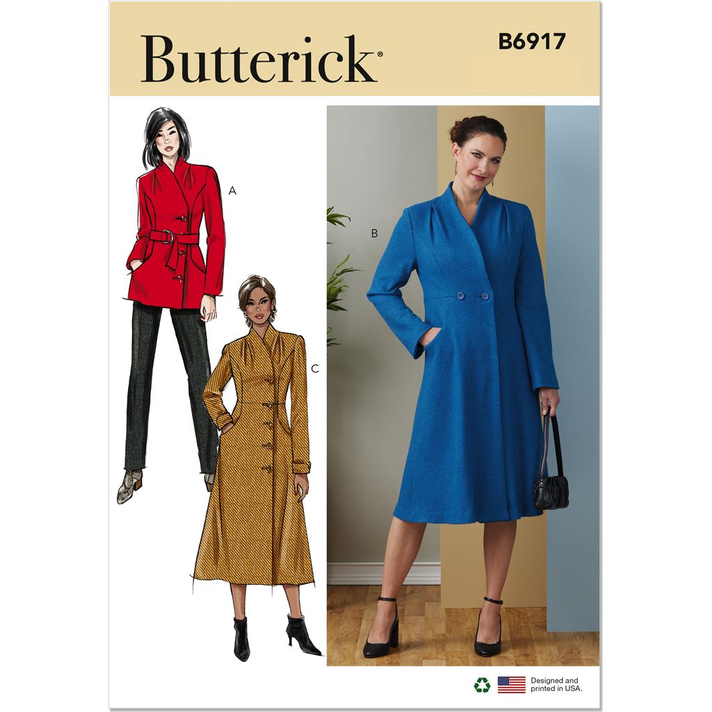 Butterick Pattern B6917 Misses Coat 6917 Image 1 From Patternsandplains.com