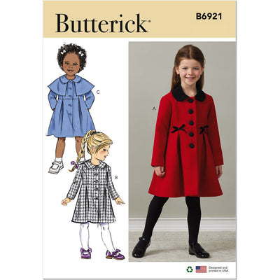 Butterick Pattern B6921 Childrens Coat 6921 Image 1 From Patternsandplains.com