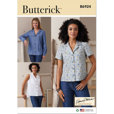 Butterick Pattern B6924 Misses Shirts By Palmer Pletsch 6924 Image 1 From Patternsandplains.com