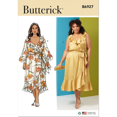 Butterick Pattern B6927 Womens Dress and Sash 6927 Image 1 From Patternsandplains.com