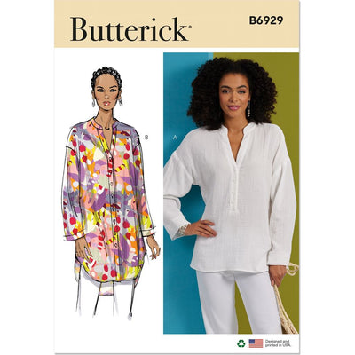 Butterick Pattern B6929 Misses Top and Tunic 6929 Image 1 From Patternsandplains.com