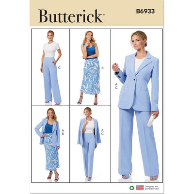 Butterick Pattern B6933 Misses Jacket Skirt and Pants 6933 Image 1 From Patternsandplains.com
