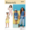Butterick Pattern B6937 Childrens and Girls Dress Romper and Hat in Sizes S M L 6937 Image 1 From Patternsandplains.com