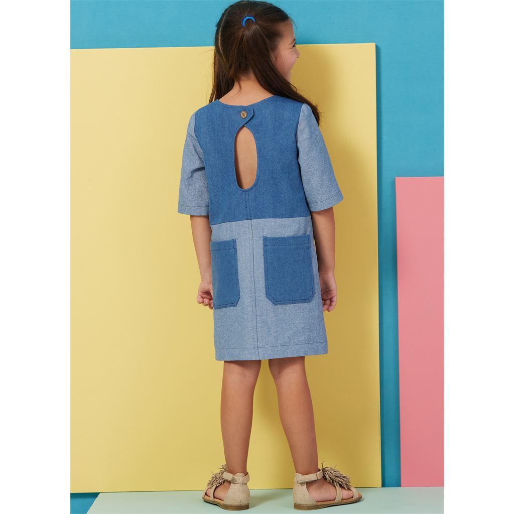 Butterick Pattern B6937 Childrens and Girls Dress Romper and Hat in Sizes S M L 6937 Image 7 From Patternsandplains.com