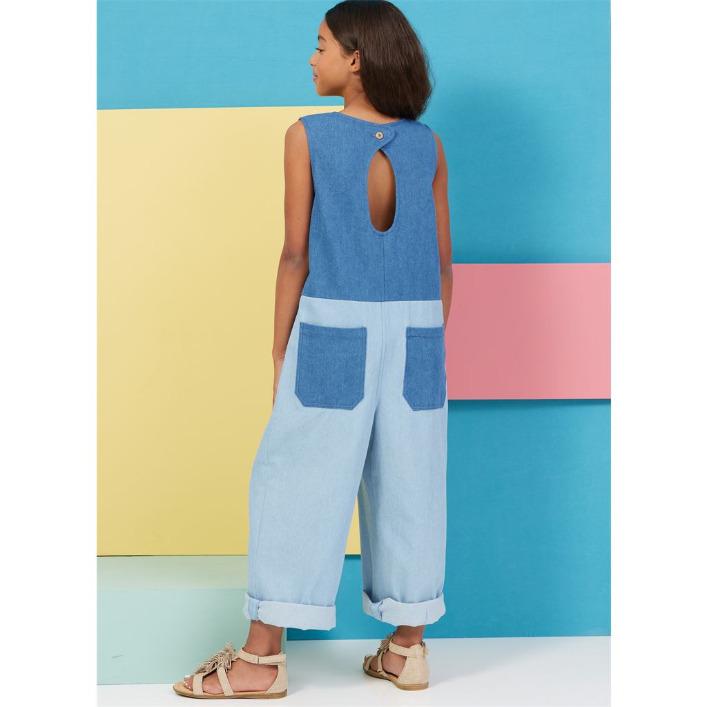 Butterick Pattern B6937 Childrens and Girls Dress Romper and Hat in Sizes S M L 6937 Image 8 From Patternsandplains.com