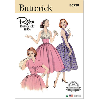 Butterick Pattern B6938 Misses Halter Dress and Jacket 6938 Image 1 From Patternsandplains.com