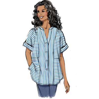 Butterick Pattern B6943 Misses Top with Short or Long Sleeves 6943 Image 3 From Patternsandplains.com