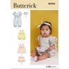 Butterick Pattern B6950 Babies Rompers Dress Bloomers and Headband 6950 Image 1 From Patternsandplains.com