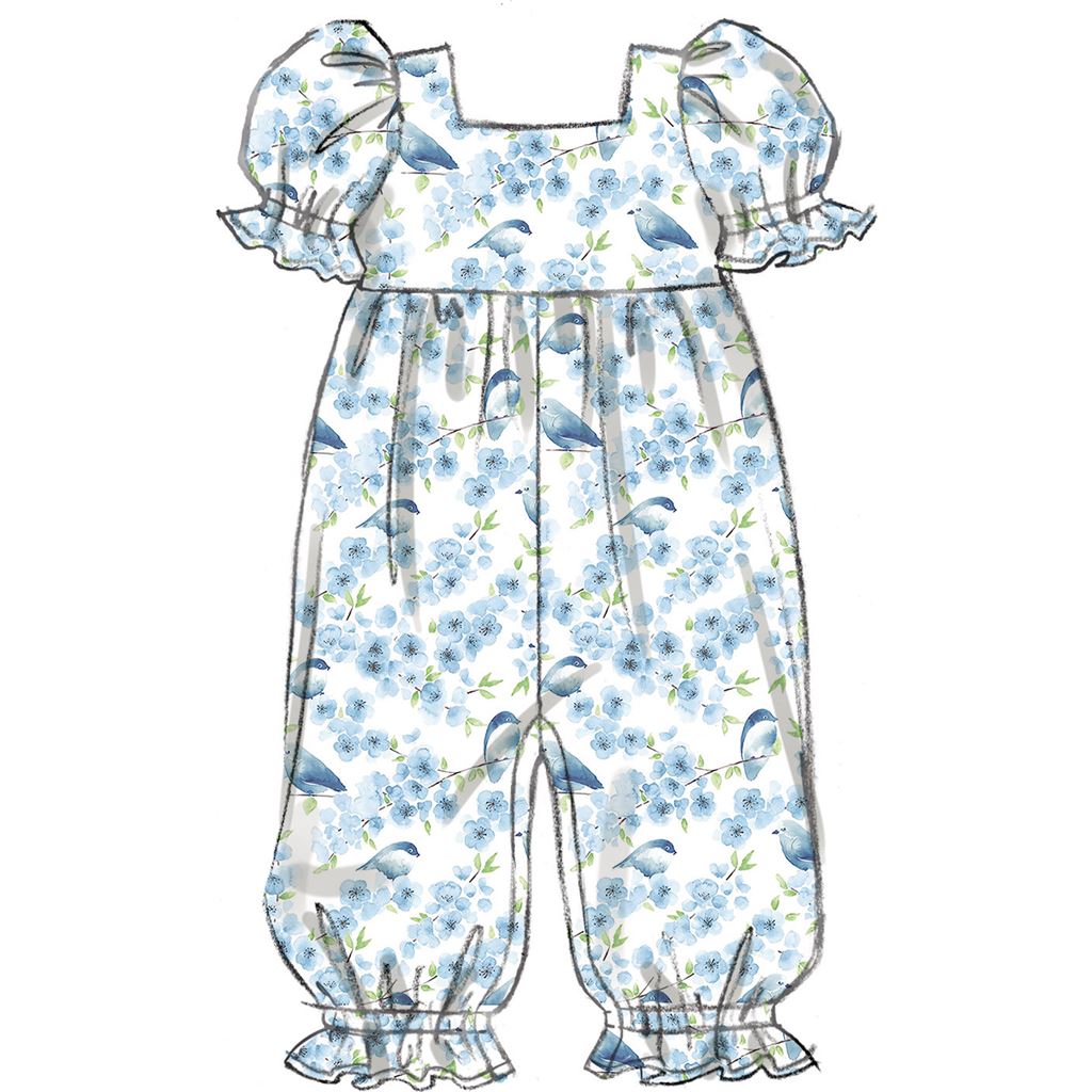 Butterick Pattern B6950 Babies Rompers Dress Bloomers and Headband 6950 Image 3 From Patternsandplains.com