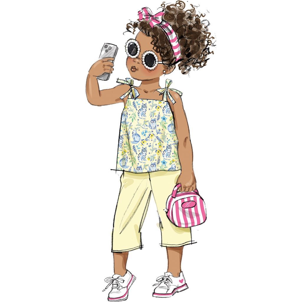 Butterick Pattern B6952 Childrens Dresses Tops Shorts and Pants 6952 Image 5 From Patternsandplains.com