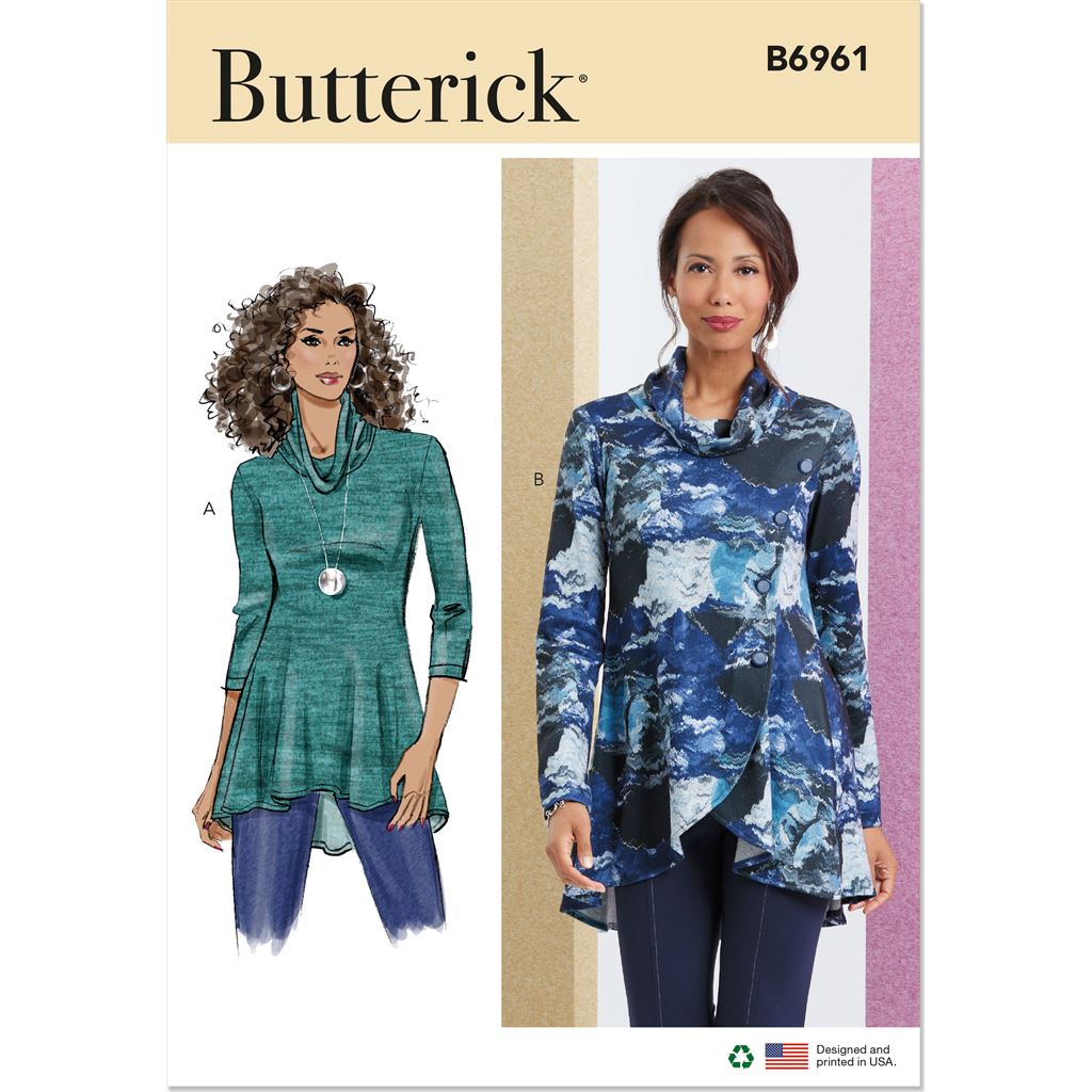 Butterick Pattern B6961 Misses Knit Tops 6961 Image 1 From Patternsandplains.com