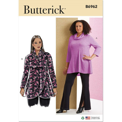 Butterick Pattern B6962 Womens Knit Tops 6962 Image 1 From Patternsandplains.com
