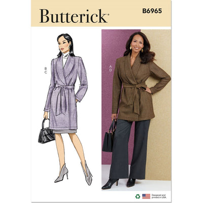Butterick Pattern B6965 Misses Jacket Skirt and Pants 6965 Image 1 From Patternsandplains.com