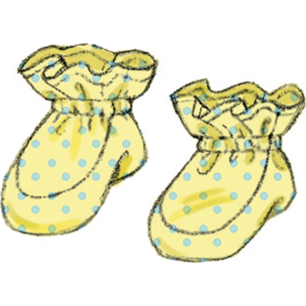 Butterick Pattern B6968 Infants Bunting Jumpsuit Shirt Diaper Cover Hat Bib Mittens Booties and Blanket 6968 Image 11 From Patternsandplains.com