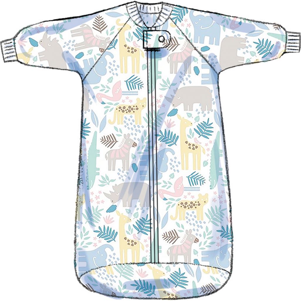 Butterick Pattern B6968 Infants Bunting Jumpsuit Shirt Diaper Cover Hat Bib Mittens Booties and Blanket 6968 Image 3 From Patternsandplains.com