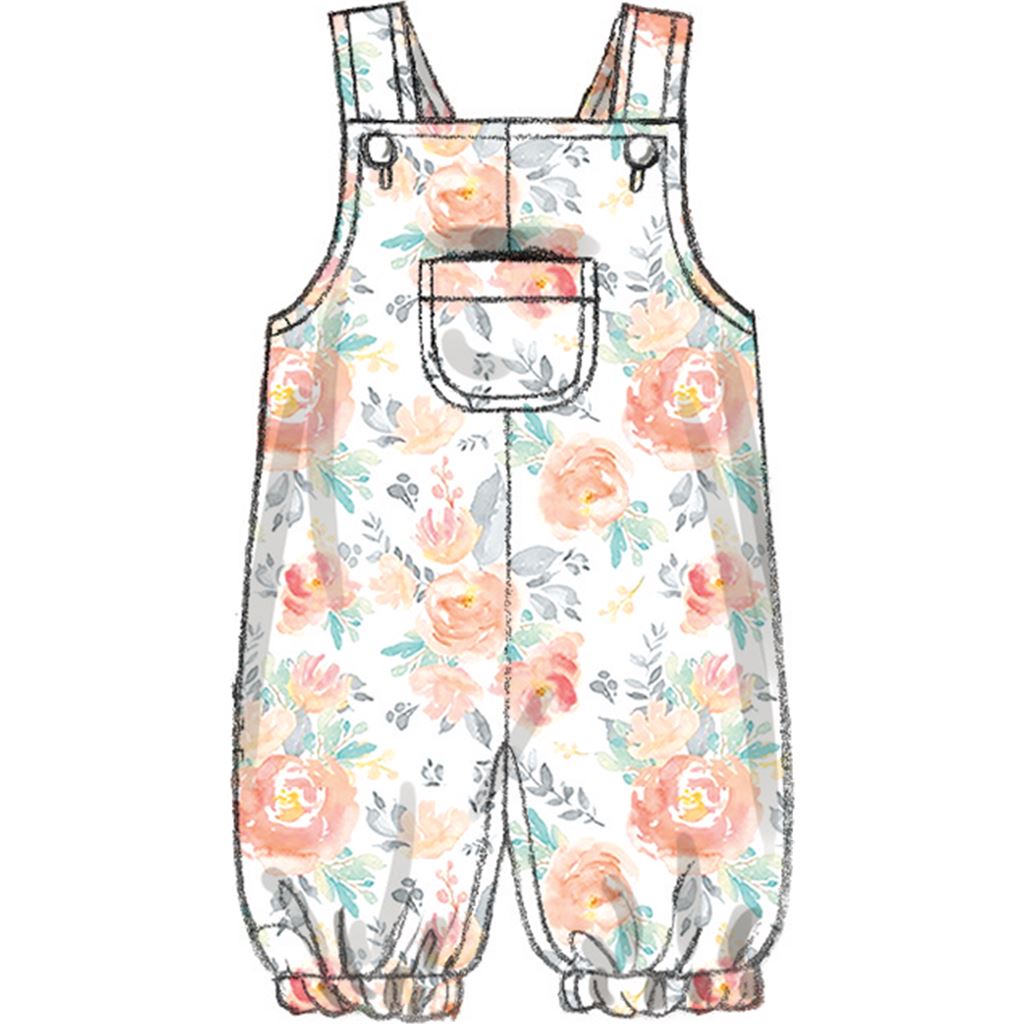 Butterick Pattern B6969 Infants Jacket Overalls Pants Hats and Mittens 6969 Image 6 From Patternsandplains.com