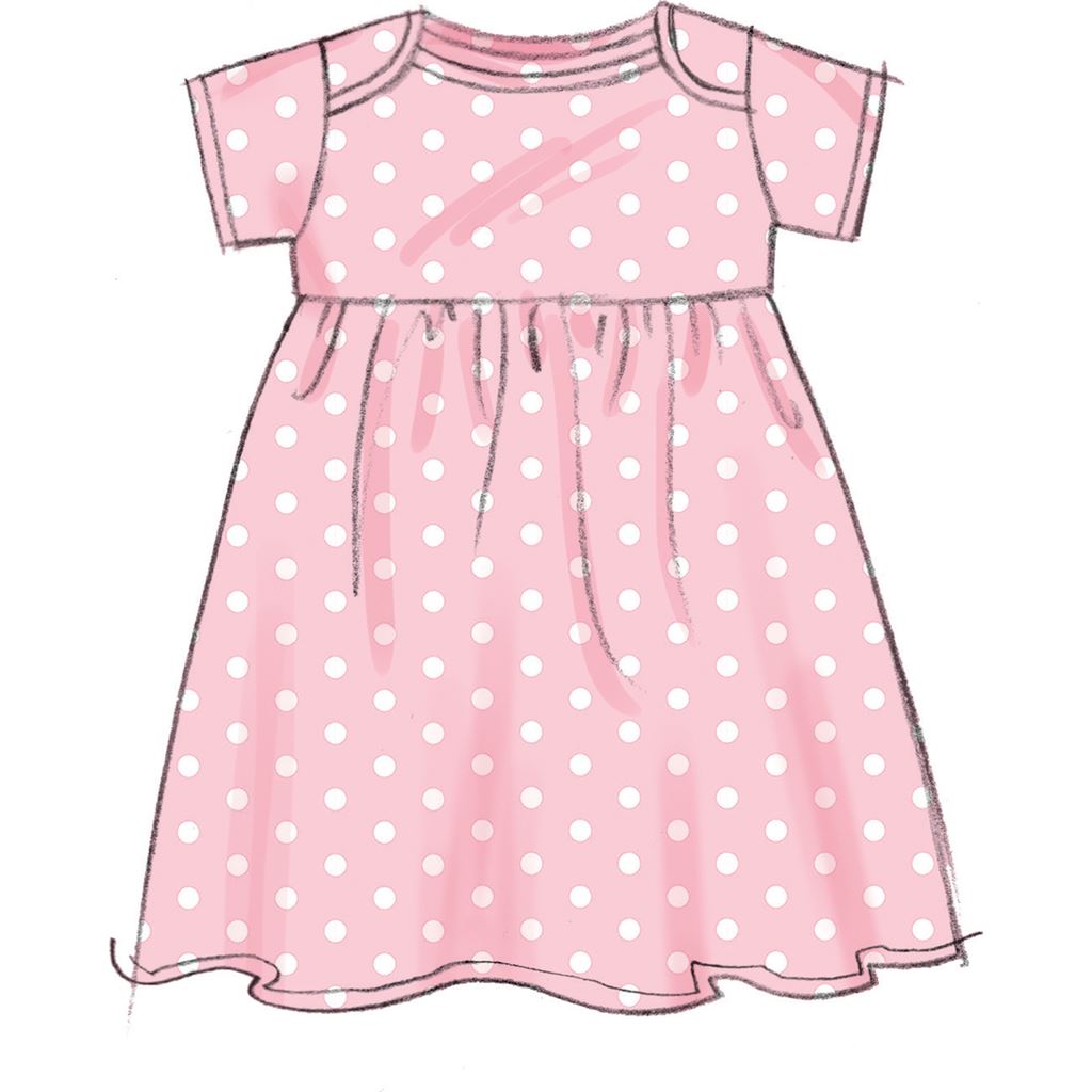 Butterick Pattern B6970 Infants Jacket Tops Dress Rompers Diaper Cover and Hat 6970 Image 6 From Patternsandplains.com