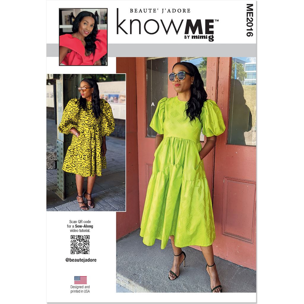 Know Me Pattern ME2016 Misses Dress by Beaute Jadore 2016 Image 1 From Patternsandplains.com