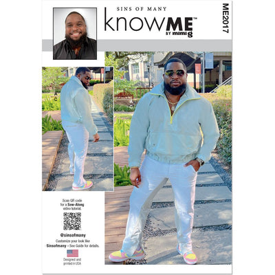 Know Me Pattern ME2017 Mens Pullover Jacket and Pants by Sins of Many 2017 Image 1 From Patternsandplains.com