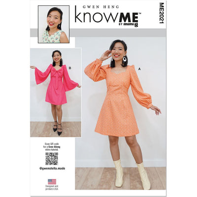 Know Me Pattern ME2021 Misses Dress by Gwen Heng 2021 Image 1 From Patternsandplains.com