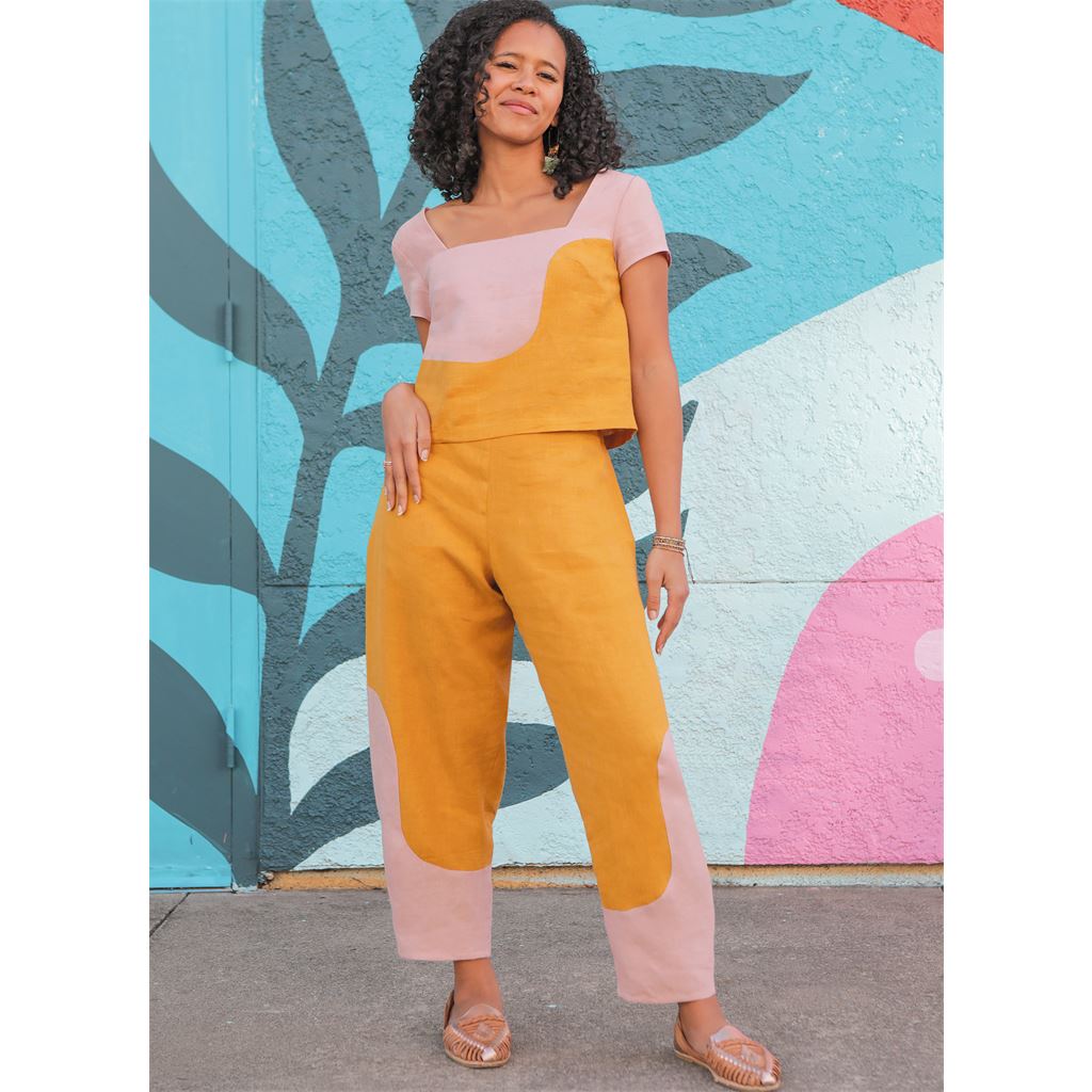 Know Me Pattern ME2033 Misses Crop Tops and Pants 2033 Image 3 From Patternsandplains.com