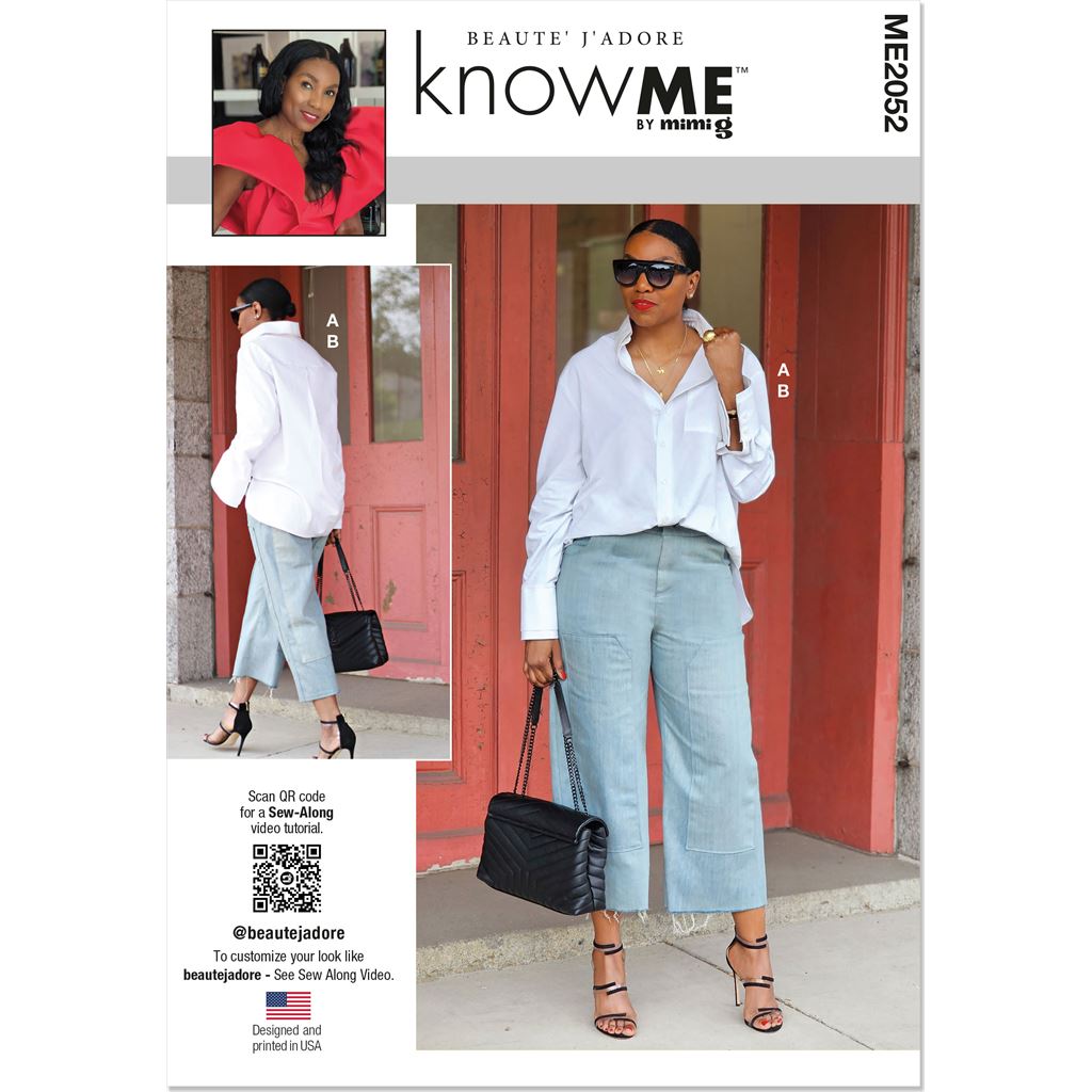Know Me Pattern ME2052 Misses Shirt and Pants by Beaute Jadore 2052 Image 1 From Patternsandplains.com