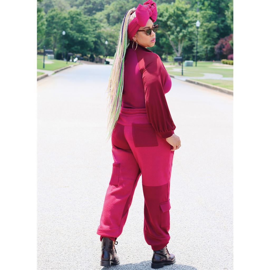 Know Me Pattern ME2055 Misses Bodysuit and Cargo Sweatpants by The Corny Rainbow 2055 Image 4 From Patternsandplains.com