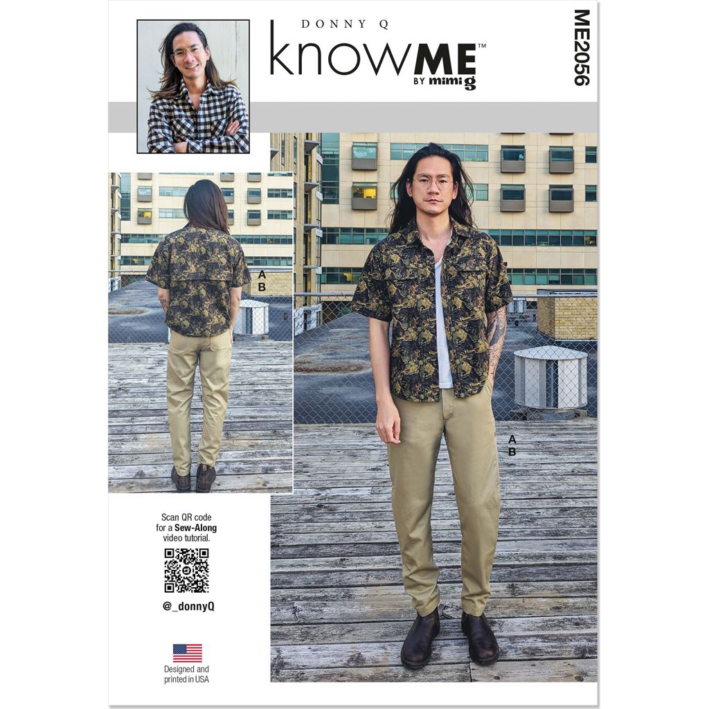 Know Me Pattern ME2056 Mens Shirt and Pants by Donny Q 2056 Image 1 From Patternsandplains.com