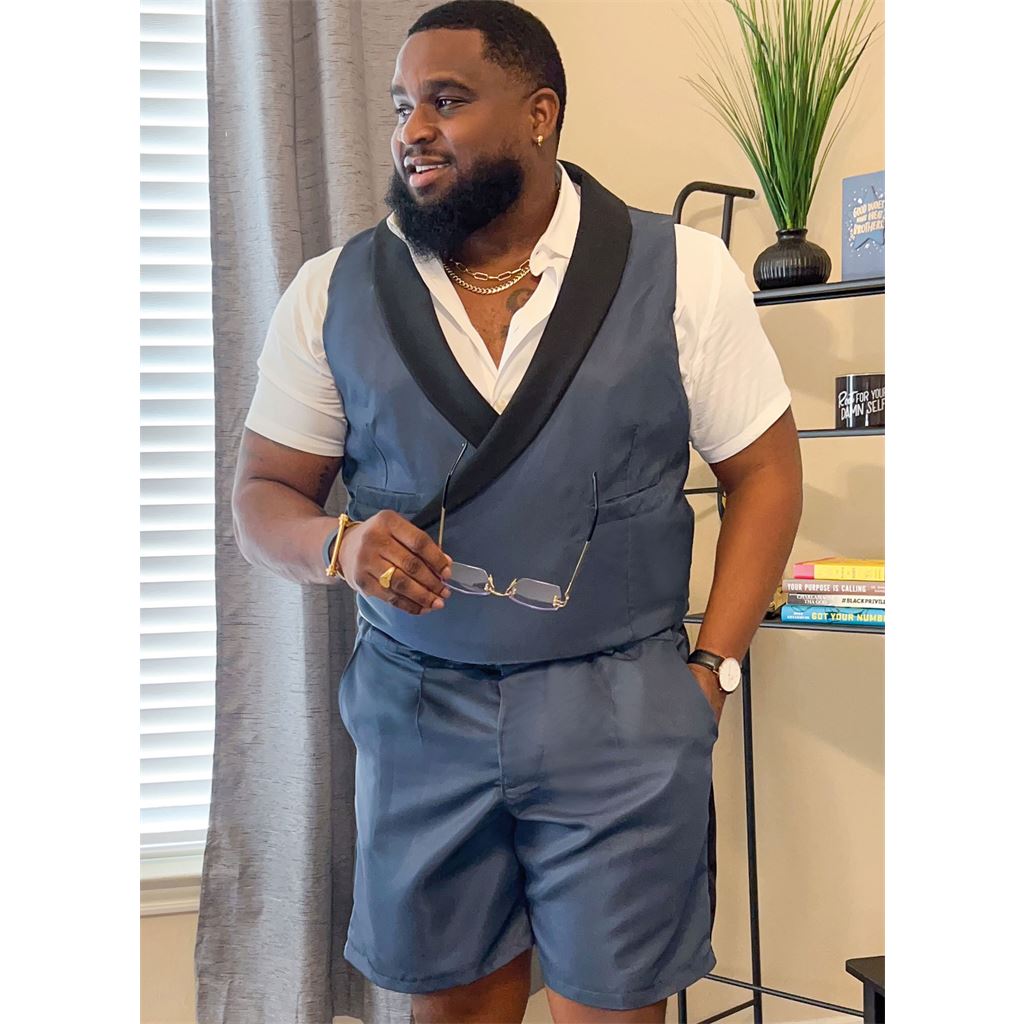 Know Me Pattern ME2071 Mens Vest and Shorts by Sins of Many 2071 Image 2 From Patternsandplains.com