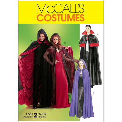 McCall's Pattern M4139 Misses Mens Teen Boys Lined and Unlined Cape Costumes 4139 Image 1 From Patternsandplains.com