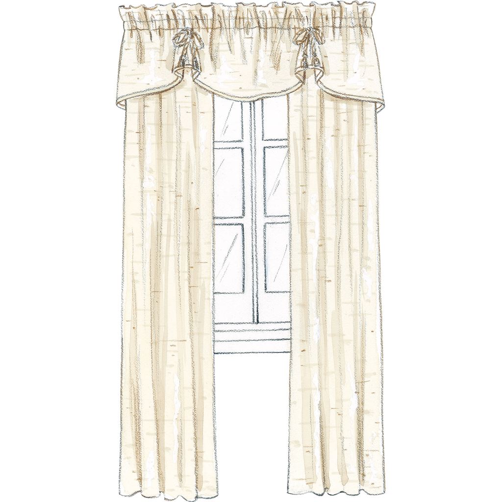 McCall's Pattern M4408 Window Essentials (Valances and Panels) 4408 -  Patterns and Plains