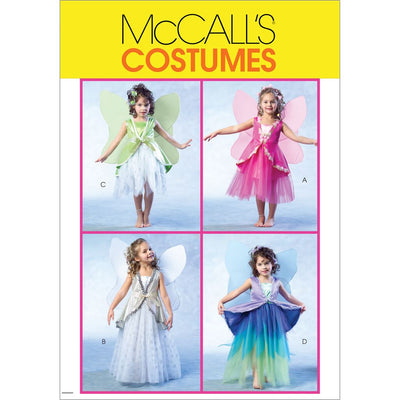 McCall's Pattern M4887 Childrens Girls Fairy Costumes 4887 Image 1 From Patternsandplains.com