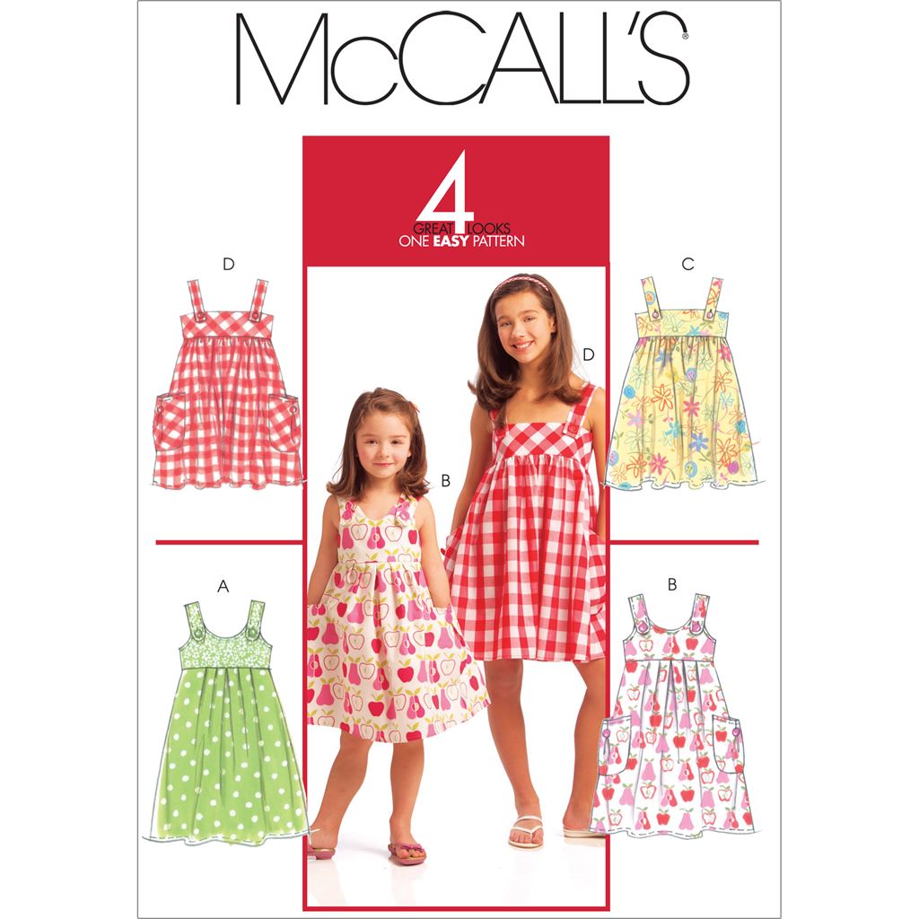 McCall's Pattern M5613 Childrens Girls Dresses 5613 Image 1 From Patternsandplains.com