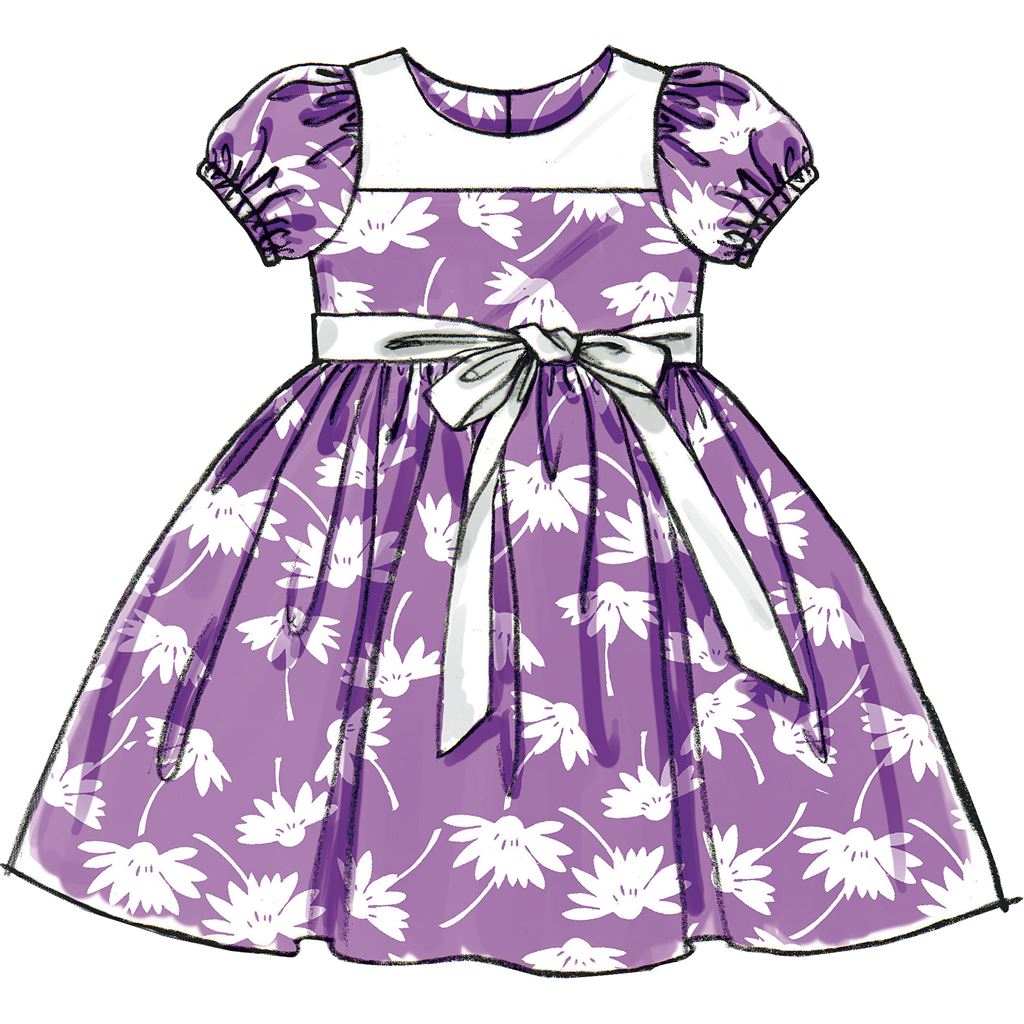 McCall's Pattern M5793 Childrens Girls Lined Dresses 5793 Image 3 From Patternsandplains.com.jpg