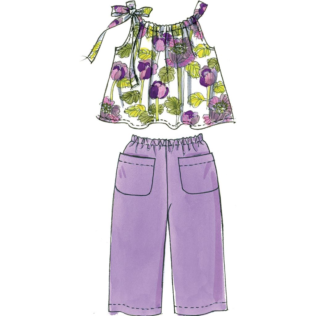 McCall's Pattern M5797 Childrens Girls Tops Dresses Shorts and Pants 5797 Image 4 From Patternsandplains.com.jpg