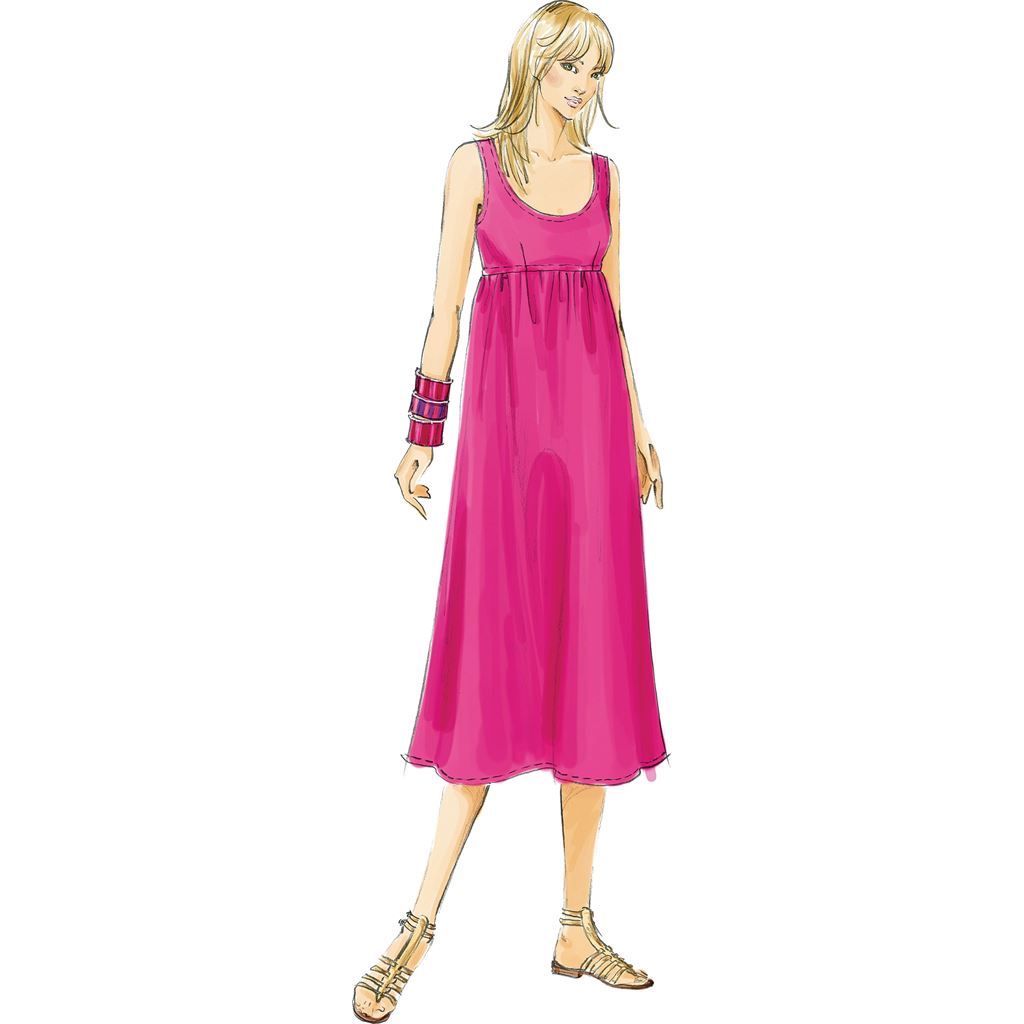 McCall's Pattern M5893 Misses Womens Dresses In 4 Lengths 5893 Image 5 From Patternsandplains.com.jpg