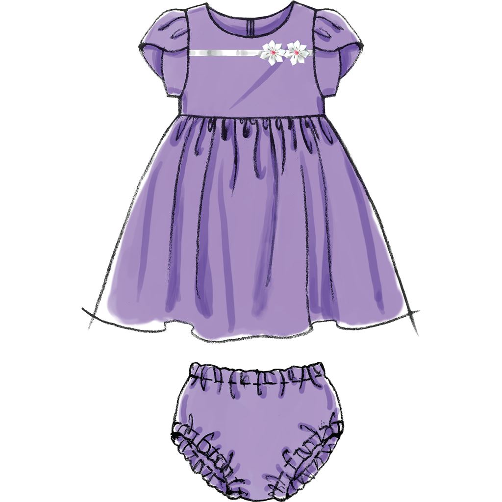 McCall's Pattern M6015 Infants Lined Dresses Panties And Headband 6015 Image 6 From Patternsandplains.com.jpg