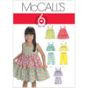 McCall's Pattern M6017 Toddlers Childrens Tops Dresses Shorts And Pants 6017 Image 1 From Patternsandplains.com