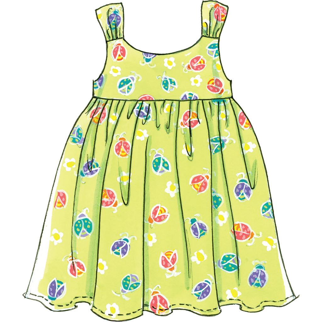 McCall's Pattern M6017 Toddlers Childrens Tops Dresses Shorts And Pants 6017 Image 3 From Patternsandplains.com.jpg