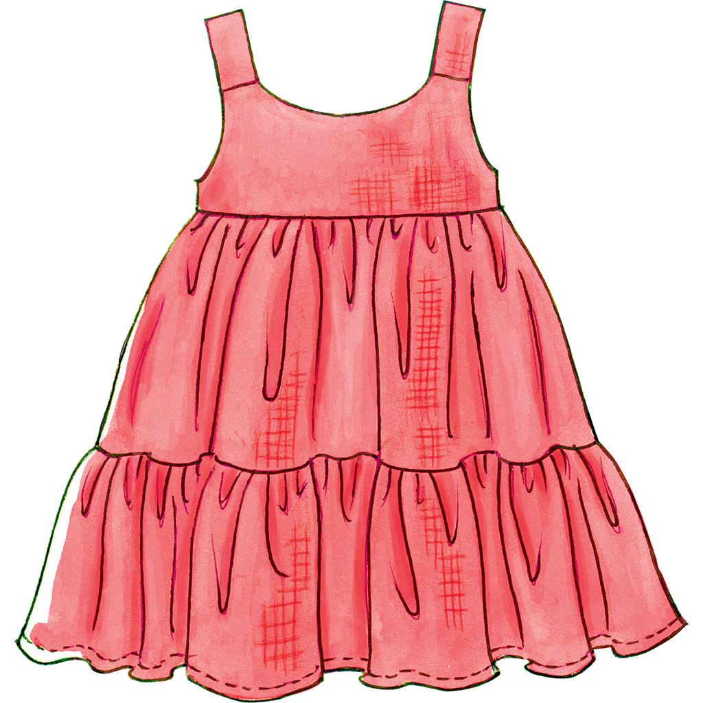 McCall's Pattern M6017 Toddlers Childrens Tops Dresses Shorts And Pants 6017 Image 4 From Patternsandplains.com.jpg