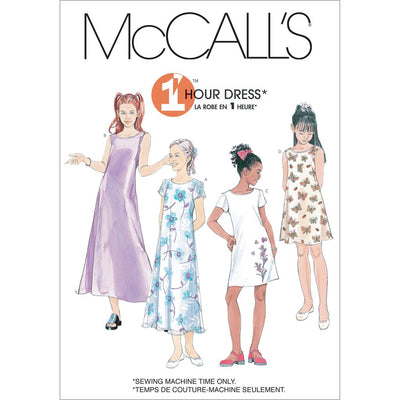 McCall's Pattern M6098 Girls Dresses In 2 Lengths 6098 Image 1 From Patternsandplains.com