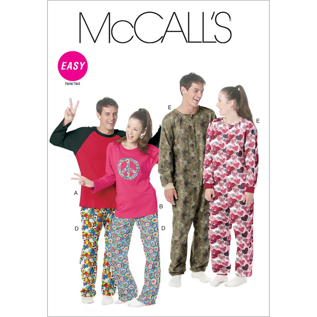 McCall's Pattern M6251 Misses Mens Teen Boys Tops Pants And Jumpsuit 6251 Image 1 From Patternsandplains.com